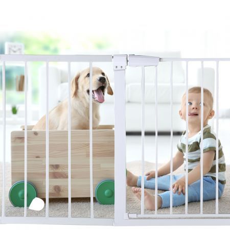 Baby Kids Pet Safety Security Gate Stair Barrier Doors Extension Panels 45cm WH