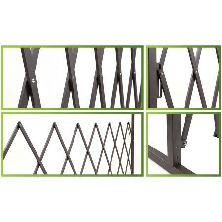 Expandable Metal Steel Safety Gate Trellis Fence Barrier Traffic Indoor Outdoor