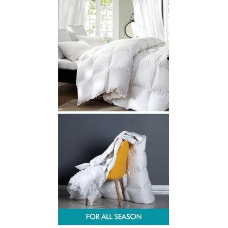 DreamZ 700GSM All Season Goose Down Feather Filling Duvet in Double Size