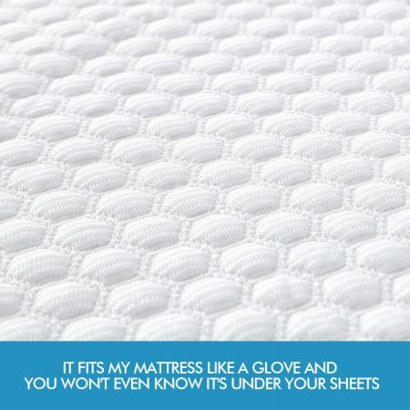 DreamZ Mattress Protector Topper Polyester Cool Cover Waterproof Super King