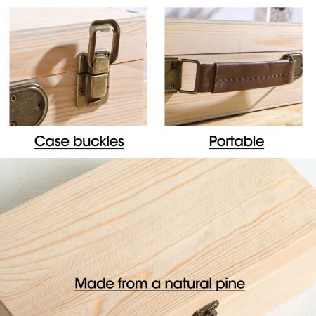 Essential Oil Storage Box Wooden 85 Slots Aromatherapy Container Organiser Case