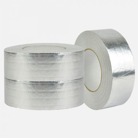 Reinforced Aluminium Foil Tape Insulation Heating Duct Silver 50mm x 50M 5 Pack
