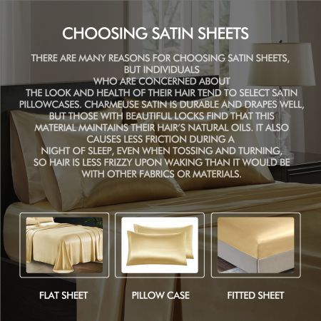 DreamZ Ultra Soft Silky Satin Bed Sheet Set in King Single Size Burgundy Colour