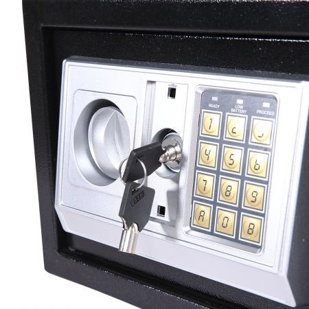 16L Electronic Safe Digital Security Box Home Office Cash Deposit Password