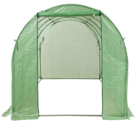 Greenhouse Plastic Cover Film Walk in Outdoor Garden Green House Tunnel 6X3X2M