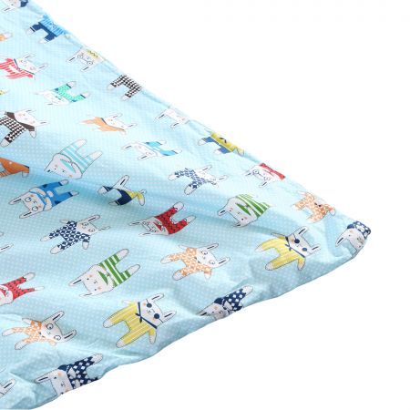 DreamZ Kids Warm Weighted Blanket Lap Pad Cartoon Print Cover Study At Home Blue