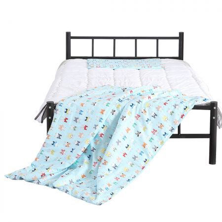 DreamZ Kids Warm Weighted Blanket Lap Pad Cartoon Print Cover Study At Home Blue