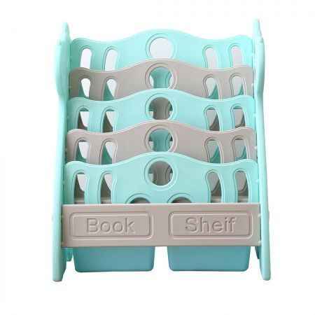 BoPeep Kids Bookshelf Bookcase Magazine Rack Organiser Shelf Children Green