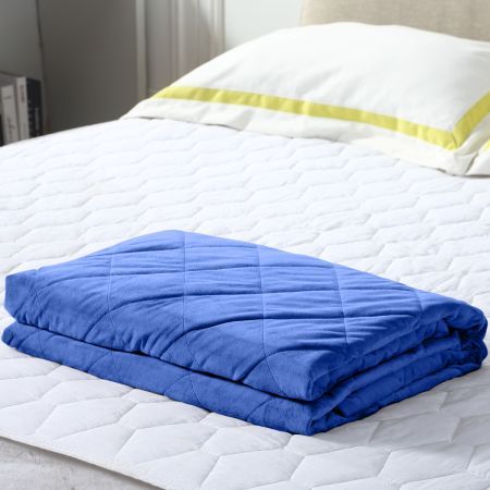 DreamZ 9KG Anti Anxiety Weighted Blanket Gravity Blankets Royal Blue Colour