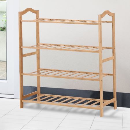 Bamboo Shoe Rack Storage Wooden