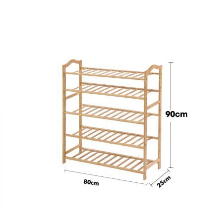 Bamboo Shoe Rack Storage Wooden