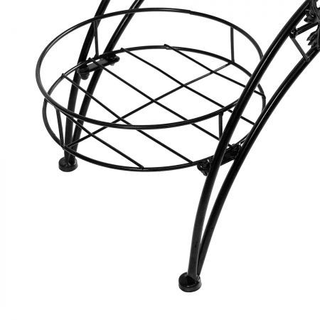 Plant Stand Outdoor Indoor Metal Black