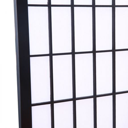 Levede 6 Panel Free Standing Foldable  Room Divider Privacy Screen Black Frame