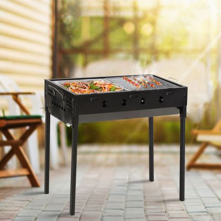 Charcoal BBQ Grill Protable Hibachi Outdoor Barbecue Set Camping Picnic Grills