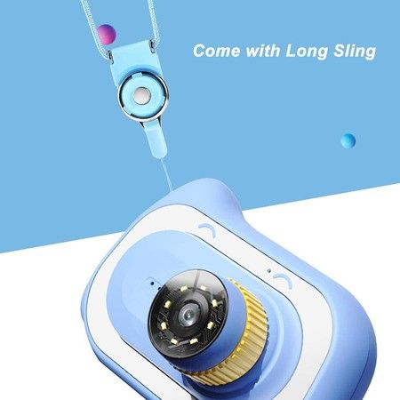 Kids Camera with Microscope Function for 3-10 Years Old Boys Girls (Blue)