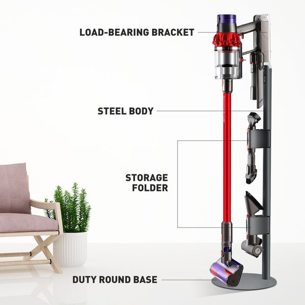 Freestanding Vacuum Stand Rack Cleaner with Wire Organiser Dyson V7 V8 V10 V11 V12 V15