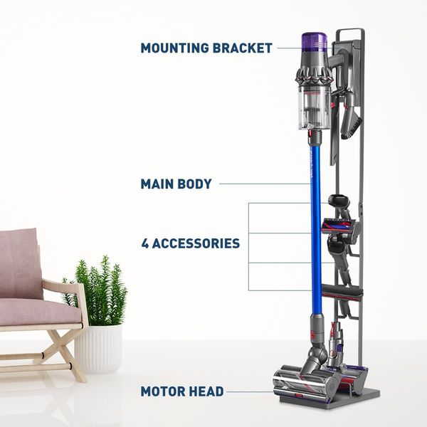 Dyson Vacuum Stand Rack Cleaner Accessories Holder Free Standing V6 V7 V8 V10 V11 V12 V15 Grey