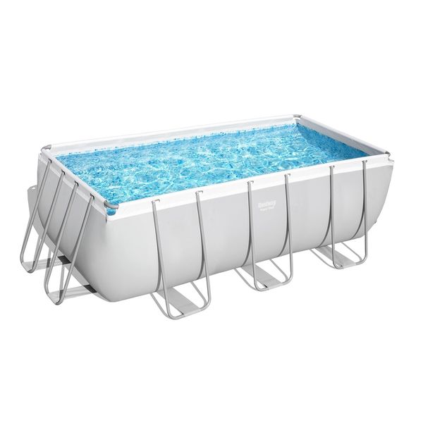 Bestway Rectangular Above Ground Swimming Pool Portable Backyard Pool with Pump