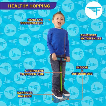 Foam Jumper for Kids Fun and Safe Pogo Stick(Blue)