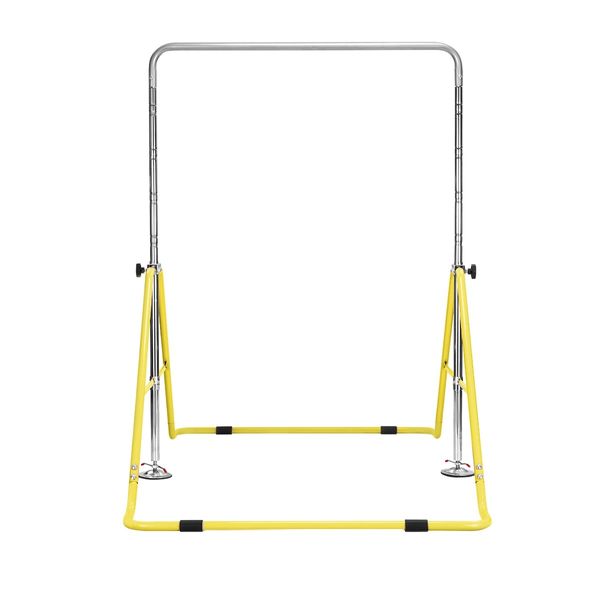 Genki Expandable Steel Gymnastic Bar Kids Junior Training Horizontal Kip Bar Yellow