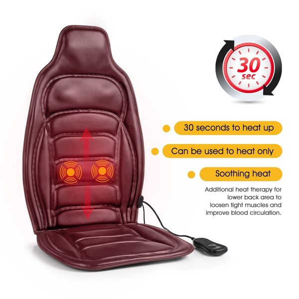 10 Motor Vibration Massage Cushion Heat Massage Chair Pad for Home Office Car