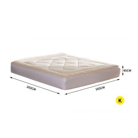 Mattress Topper 100% Wool Underlay King