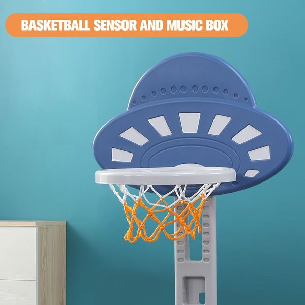 Kids Basketball Hoop Stand Set Ring Toss Golf Game Football Gate Activity Centre Indoor Outdoor Adjustable 5-in-1