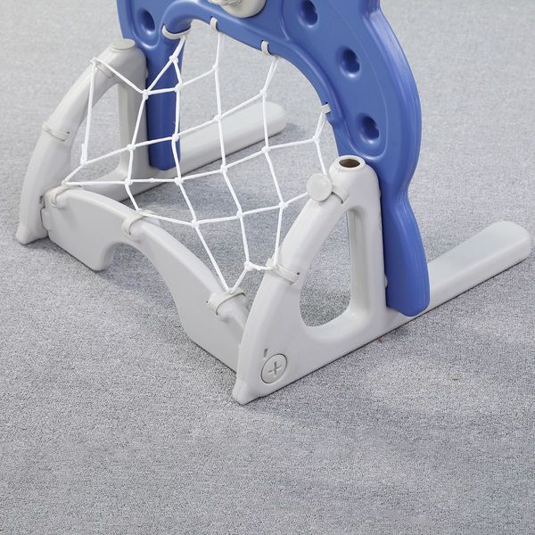 Kids Basketball Hoop Stand Set Ring Toss Golf Game Football Gate Activity Centre Indoor Outdoor Adjustable 5-in-1