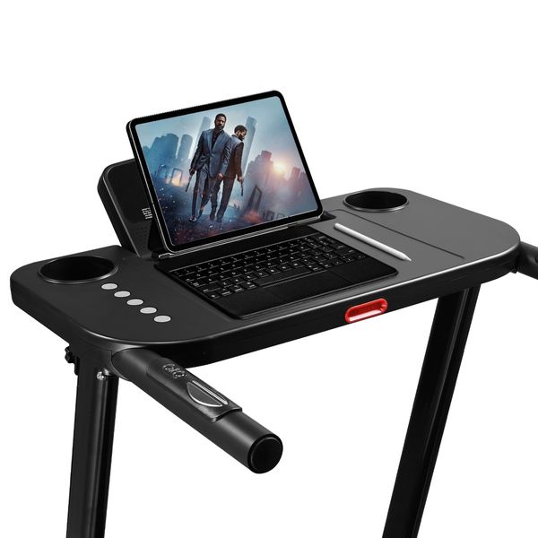 Genki 1.85HP Folding Treadmill Home Running Workout Equipment w/ Foldable Table 420mm Belt