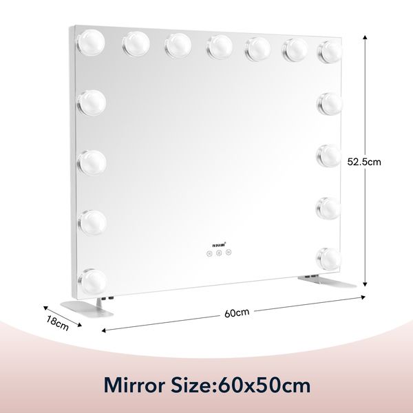 Hollywood Style Makeup Mirror 15 LED Lighted Vanity Mirror Maxkon Adjustable Brightness