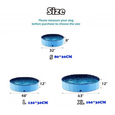 Size L Foldable Pool for Pet bath Tub and Kids Pool 3 sizes available