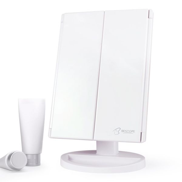 Makeup Mirror with Lights 21 Led Light Up Mirror with 2X/3X Magnification Vanity Mirror(White)