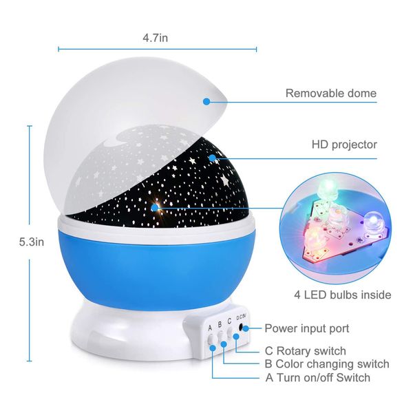 Night Light for Kids, Moon Star Projector -for Baby Kids Women, Christmas Party Bedroom Decoration