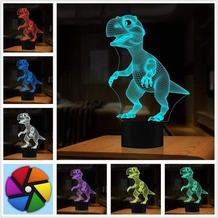 3D Dinosaur Bedside Lamp,Xmas Birthday for Kids Baby Boy