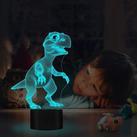 3D Dinosaur Bedside Lamp,Xmas Birthday for Kids Baby Boy