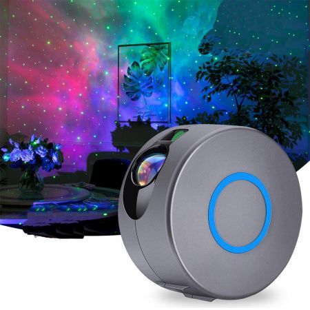 Star Light Projector, Galaxy Projector with LED Nebula Cloud -Silver Gray