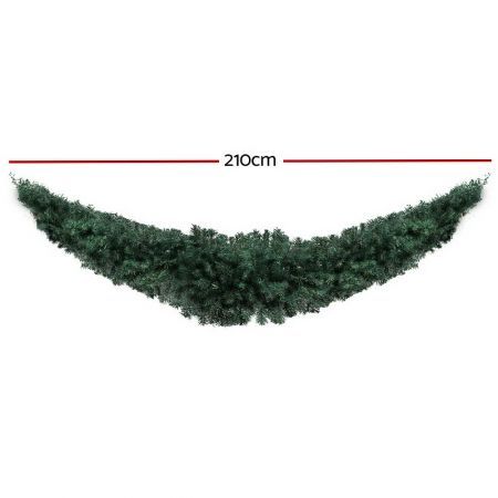 Jingle Jollys 2.1m Christmas Garland Xmas Decorations Green Wedding Party