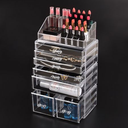 Cosmetic 7/8//9/10/11 Drawer Makeup Organizer Storage Jewellery Box Acrylic