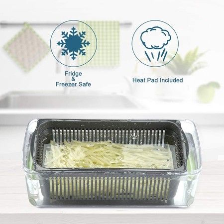 Onion Chopper Vegetable Chopper Mandoline Slicer Dicer (Gray)