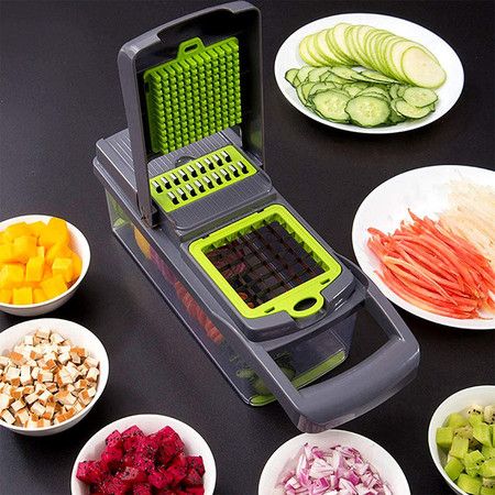 Onion Chopper Pro Vegetable Chopper - Strongest Heavier Duty Vegetable Slicer Dicer Cutter with Container and Blades