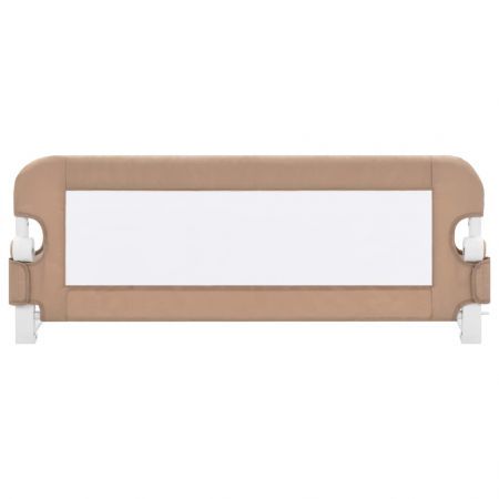 Toddler Safety Bed Rail Taupe 102x42 cm Polyester