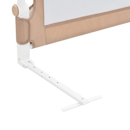 Toddler Safety Bed Rail Taupe 150x42 cm Polyester