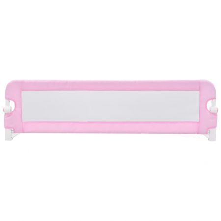 Toddler Safety Bed Rail Pink 120x42 cm Polyester