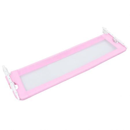 Toddler Safety Bed Rail Pink 120x42 cm Polyester