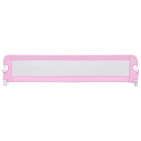 Toddler Safety Bed Rail Pink 180x42 cm Polyester