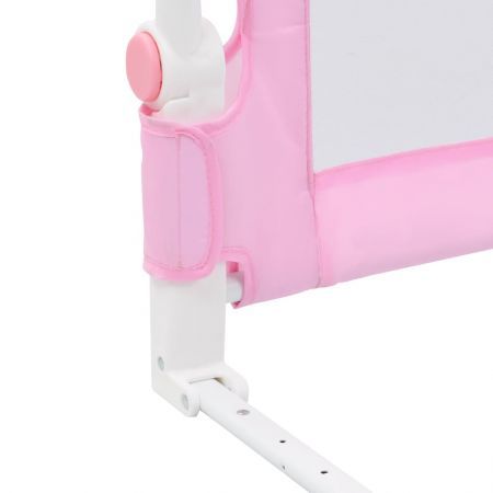 Toddler Safety Bed Rail Pink 180x42 cm Polyester