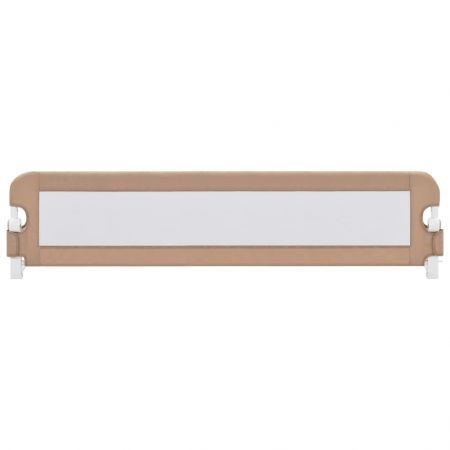 Toddler Safety Bed Rail Taupe 180x42 cm Polyester