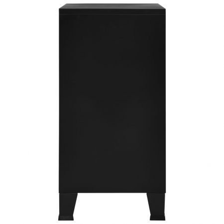 Filing Cabinet with 4 Doors Industrial Black 75x40x80 cm Steel