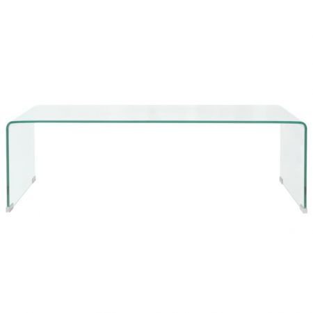 Coffee Table Tempered Glass 100x48x33 cm Clear