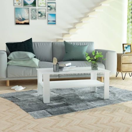 Coffee Table Chipboard 100x59x42 cm White